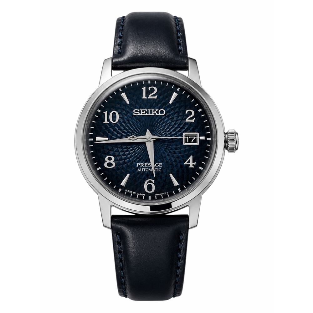 Seiko Presage 38.5mm Cocktail Time Automatic Watch Blue Dial SRPE43
